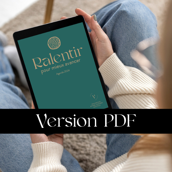 PDF-Agenda Ralentir 2024 +Mini-formation et guide gratuit inclus !