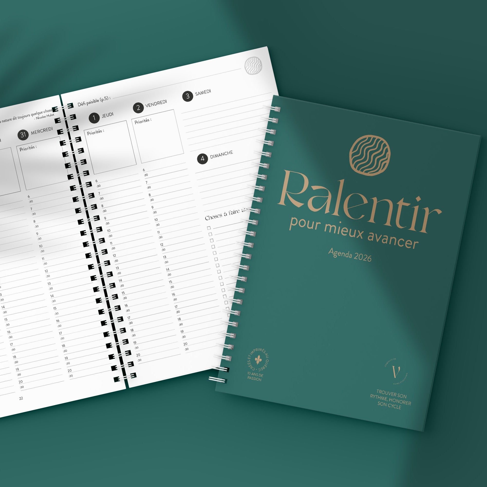 Agenda 2026 - Ralentir pour mieux avancer (janvier à décembre)