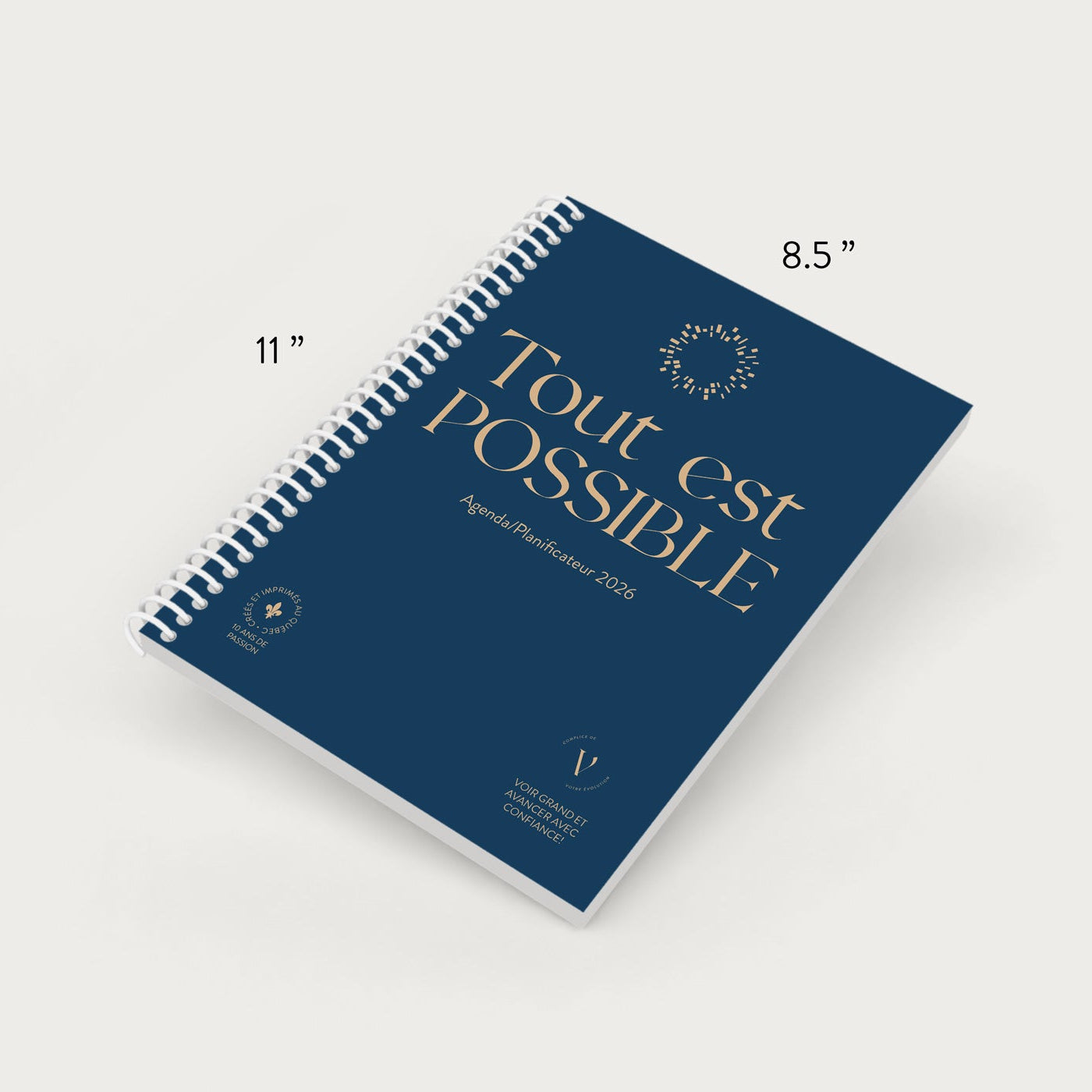 Agenda 2026 -Tout est possible (janvier à décembre) - Voir grand et avancer avec confiance!